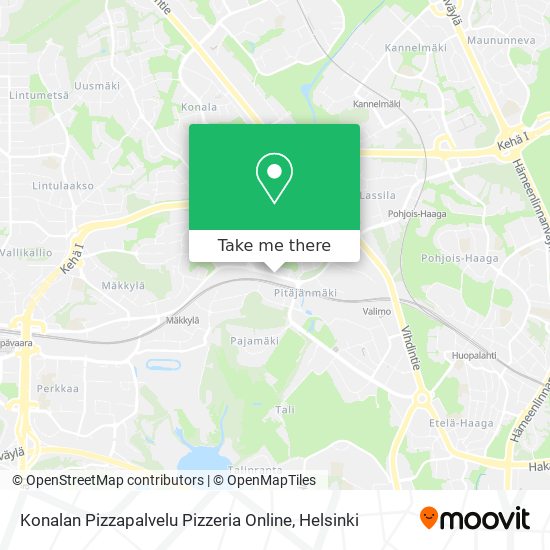 Konalan Pizzapalvelu Pizzeria Online map