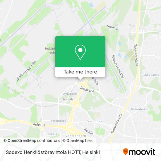 Sodexo Henkilöstöravintola HOTT map