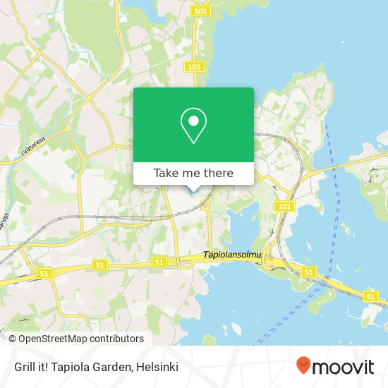 Grill it! Tapiola Garden map