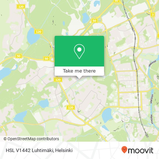 HSL V1442 Luhtimäki map