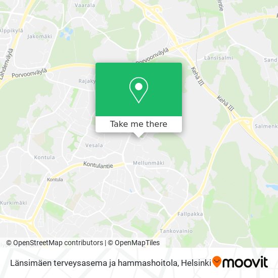 Länsimäen terveysasema ja hammashoitola map