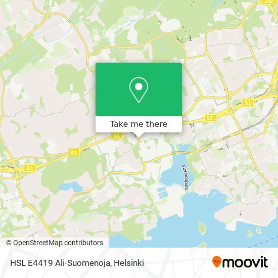 HSL E4419 Ali-Suomenoja map