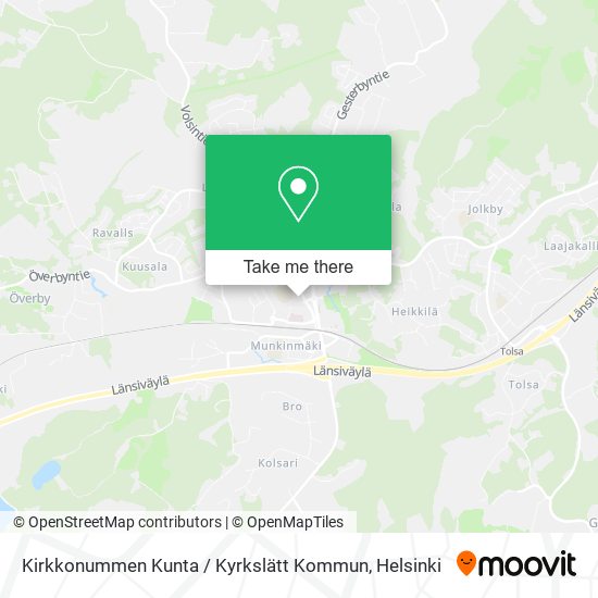 Kirkkonummen Kunta / Kyrkslätt Kommun map