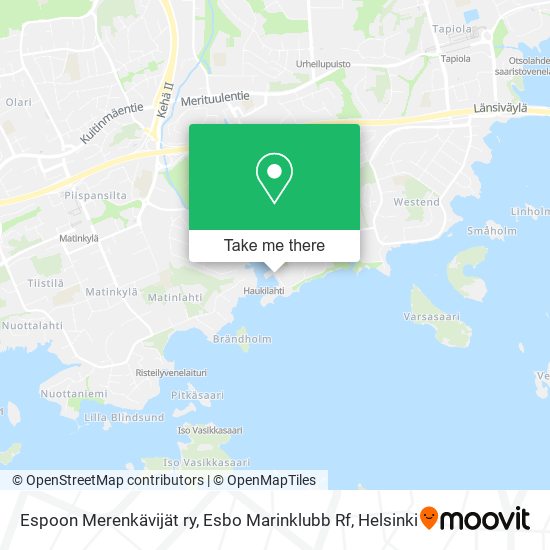 Espoon Merenkävijät ry, Esbo Marinklubb Rf map