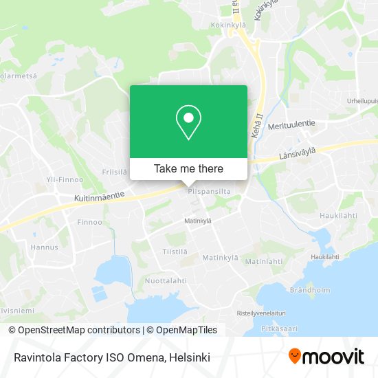 Ravintola Factory ISO Omena map