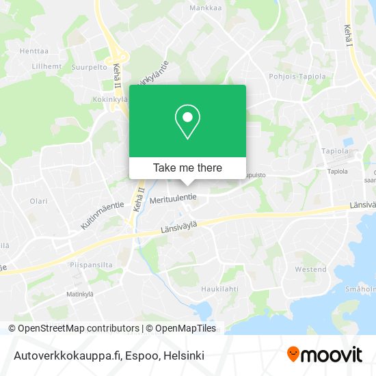 Autoverkkokauppa.fi, Espoo map