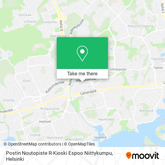 Postin Noutopiste R-Kioski Espoo Niittykumpu map