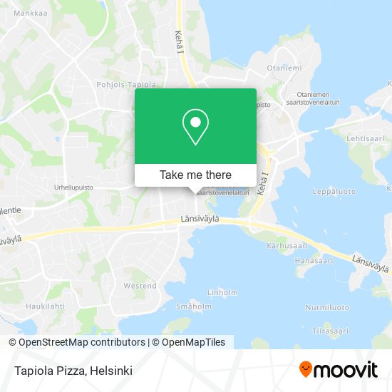 Tapiola Pizza map