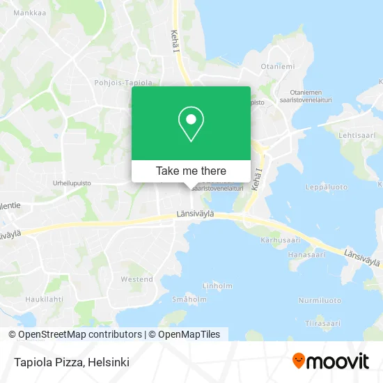 Tapiola Pizza map