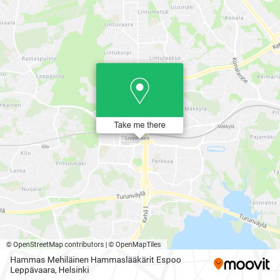 Hammas Mehiläinen Hammaslääkärit Espoo Leppävaara map
