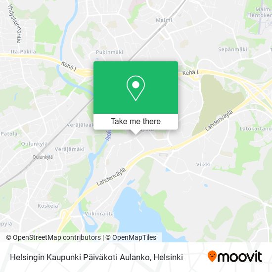 Helsingin Kaupunki Päiväkoti Aulanko map