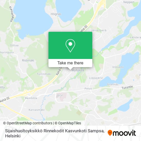 Sijaishuoltoyksikkö Rinnekodit Kasvunkoti Sampsa map