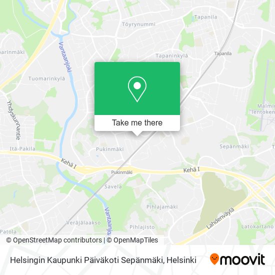 Helsingin Kaupunki Päiväkoti Sepänmäki map