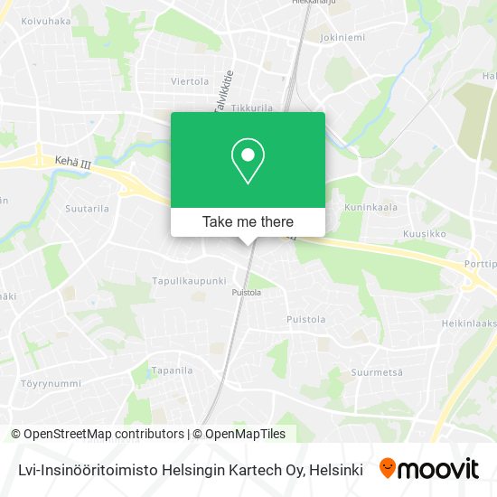 Lvi-Insinööritoimisto Helsingin Kartech Oy map