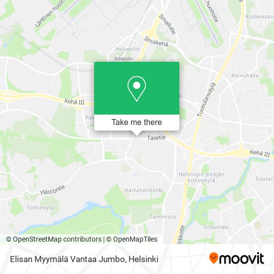 Elisan Myymälä Vantaa Jumbo map