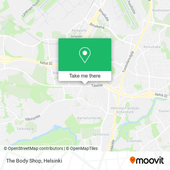 The Body Shop map