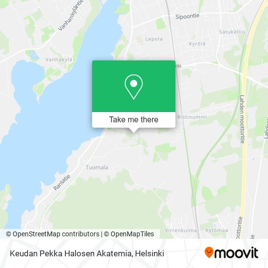Keudan Pekka Halosen Akatemia map