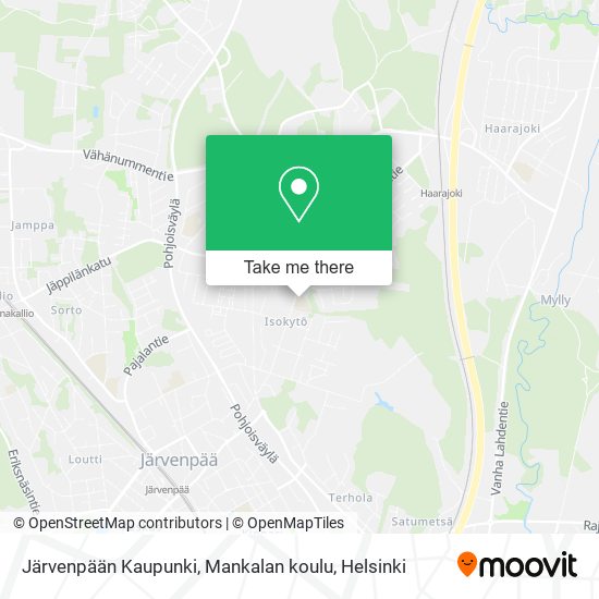 Järvenpään Kaupunki, Mankalan koulu map