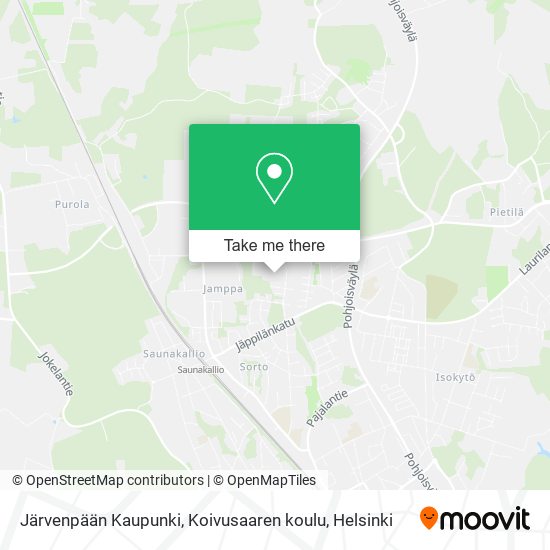 Järvenpään Kaupunki, Koivusaaren koulu map