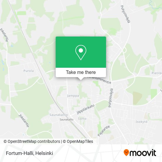 Fortum-Halli map