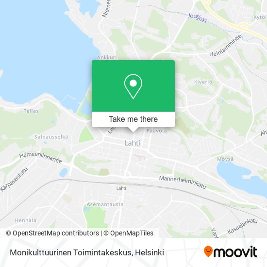 Monikulttuurinen Toimintakeskus map