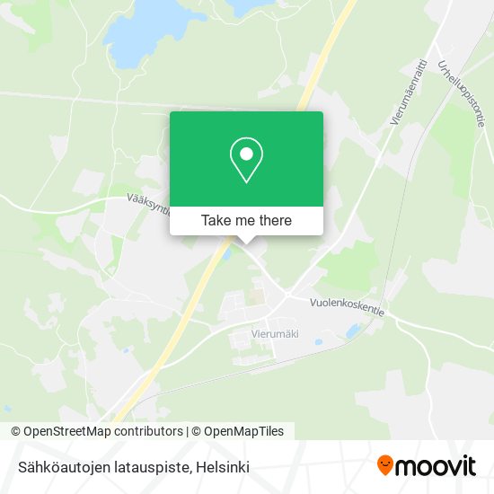 Sähköautojen latauspiste map