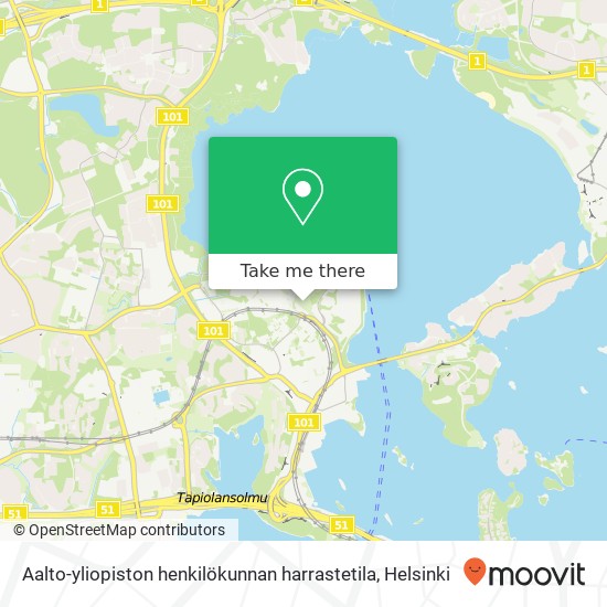Aalto-yliopiston henkilökunnan harrastetila map