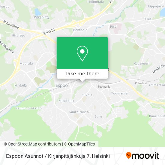 Espoon Asunnot / Kirjanpitäjänkuja 7 map