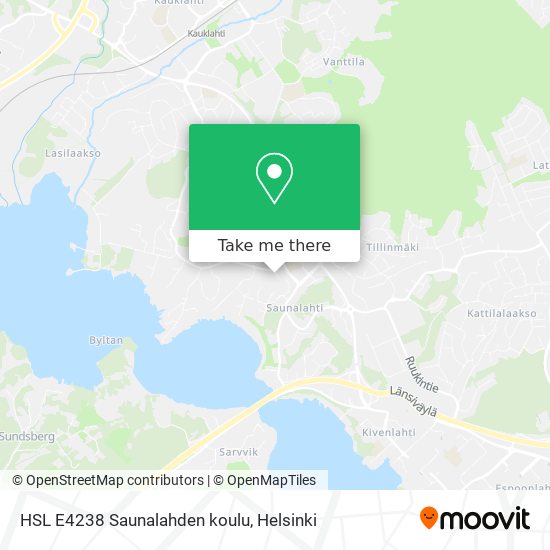 HSL E4238 Saunalahden koulu map