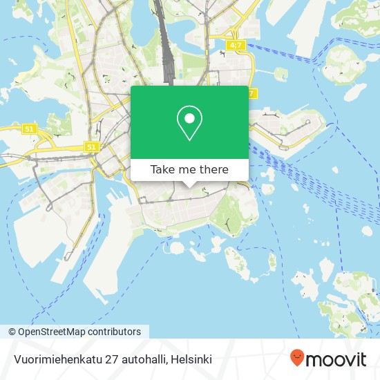 Vuorimiehenkatu 27 autohalli map