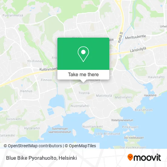 Blue Bike Bicycle Service map