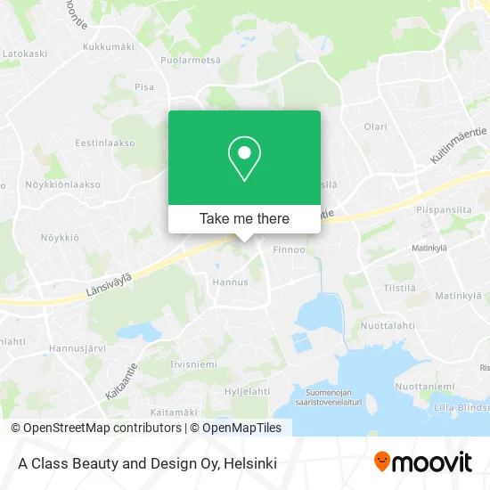 A Class Beauty and Design Ltd map