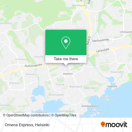 Omena Express map