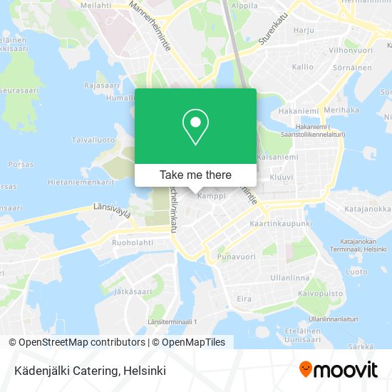 Kädenjälki Catering map