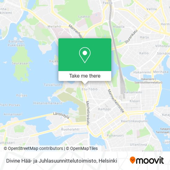 Divine Hää- ja Juhlasuunnittelutoimisto map