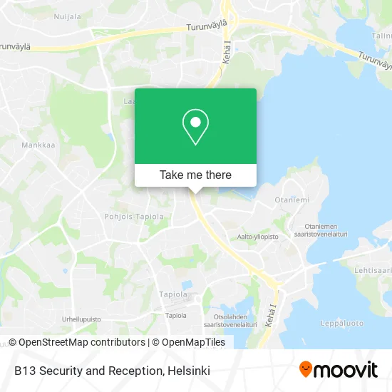 B13 Security and Reception map