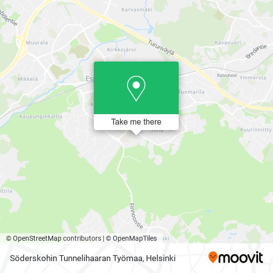 Söderskohin Tunnelihaaran Työmaa map