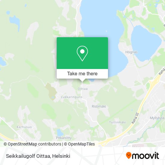Seikkailugolf Oittaa map
