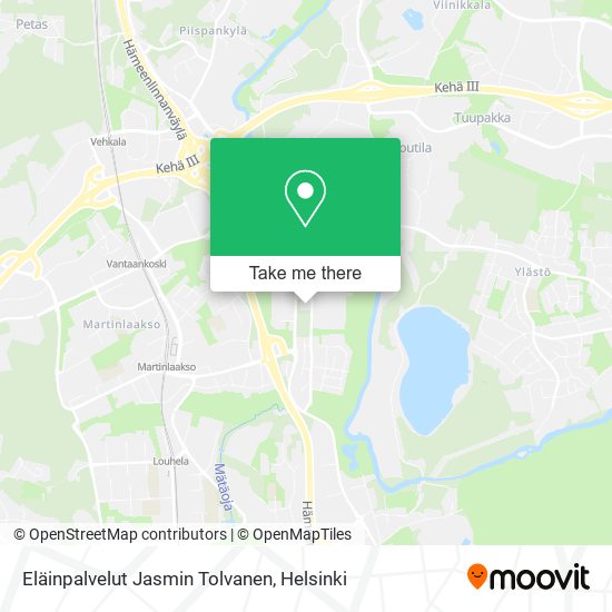 Eläinpalvelut Jasmin Tolvanen map