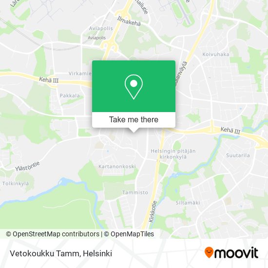 Vetokoukku Tamm map