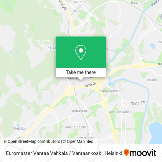 Euromaster Vantaa Vehkala / Vantaankoski map