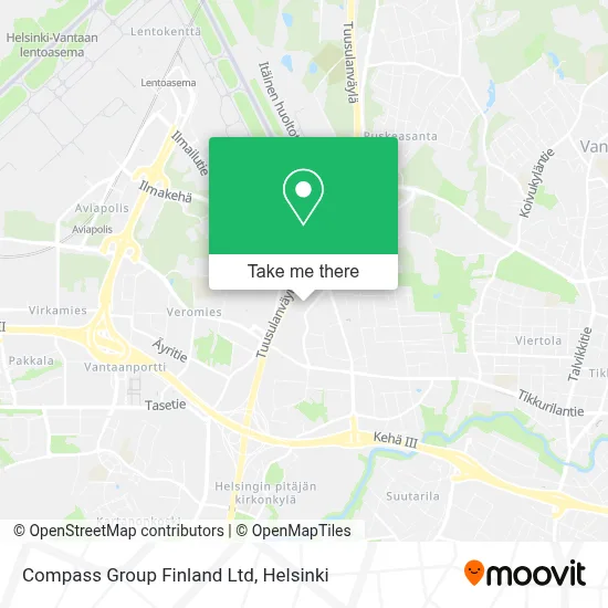 Compass Group Finland Ltd map