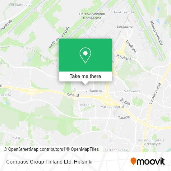 Compass Group Finland Ltd map