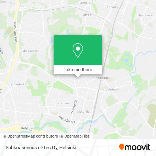 Sähköasennus el-Tec Oy map