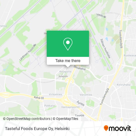 Tasteful Foods Europe Oy map