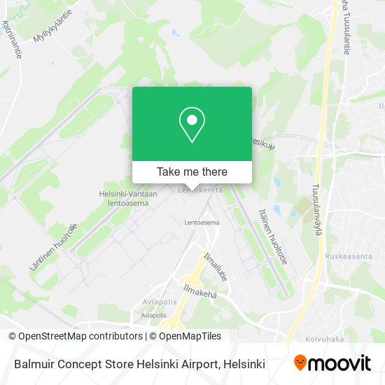 Balmuir Concept Store Helsinki Airport map