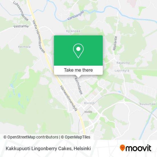Kakkupuoti Lingonberry Cakes map
