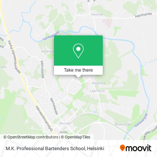 M.K. Professional Bartenders School map