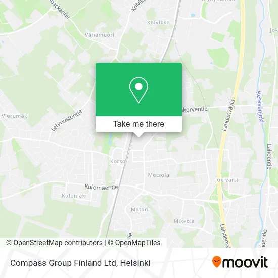 Compass Group Finland Ltd map