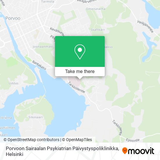 Porvoon Sairaalan Psykiatrian Päivystyspoliklinikka map